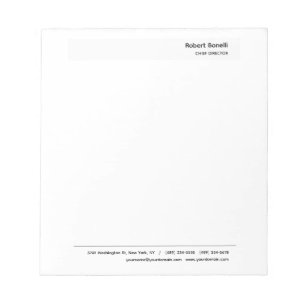 Minimalistisk Enkel Vit Modern Anteckningsblock