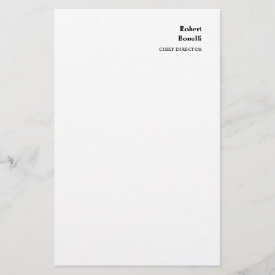 Minimalistisk Enkel Vit Modern Brevpapper