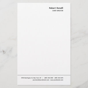 Minimalistisk Enkel Vit Modern Brevpapper