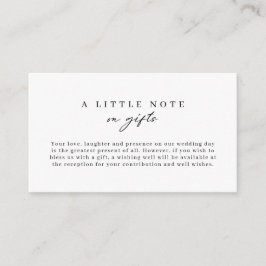 Minimalistisk enkel Wishing-brunnsinformation för Tilläggskort