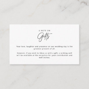 Minimalistisk enkel Wishing-brunnsinformation för Tilläggskort