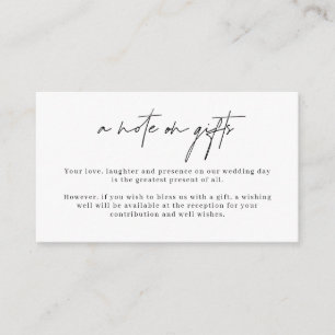 Minimalistisk enkel Wishing-brunnsinformation för Tilläggskort