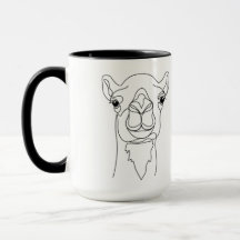 Minimalistisk enkelrads kamelansikte-mugg – Modern