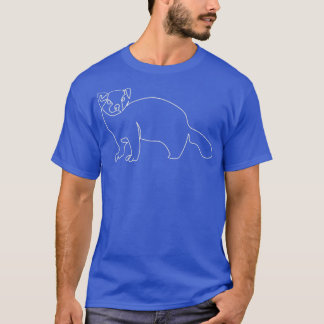 Minimalistisk enradig Teckning Ferret T Shirt