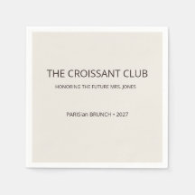 Minimalistisk Espresso Brun Croissant Club Brunch