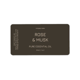 Minimalistisk essentiell oljeetikett/dropper flask adressetikett