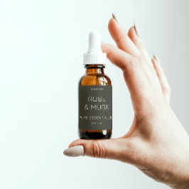 Minimalistisk essentiell oljeetikett/dropper flask rektangulärt klistermärke