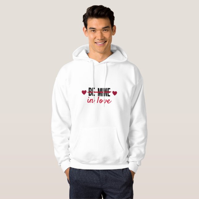 Minimalistisk estetisk herrhoodie hoodie (Hel framsida)