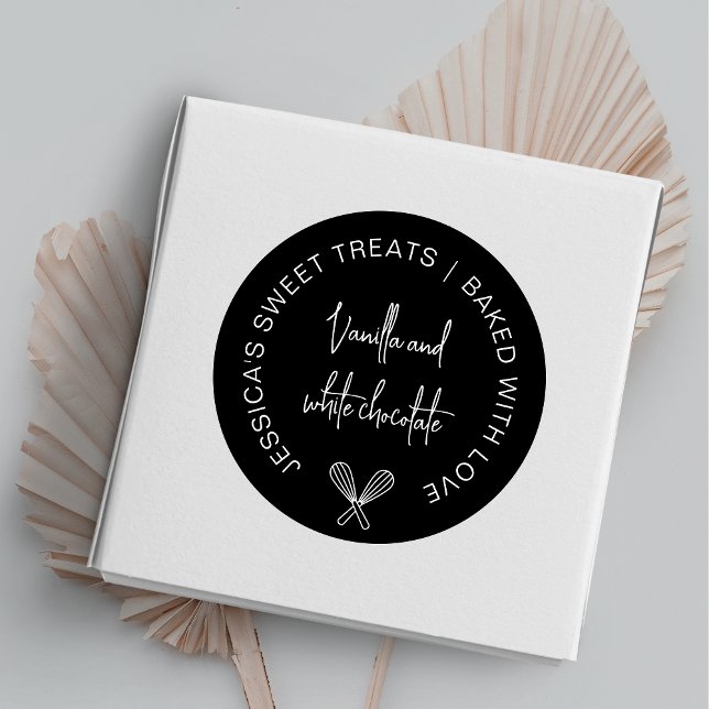 Minimalistisk etikett för bakerirundan, flagga för (Skapare uppladdad)