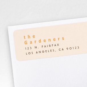 Minimalistisk etikett för coola returadress etikett