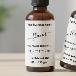 Minimalistisk etikett för Essential Oil Flaska Fraktsedel