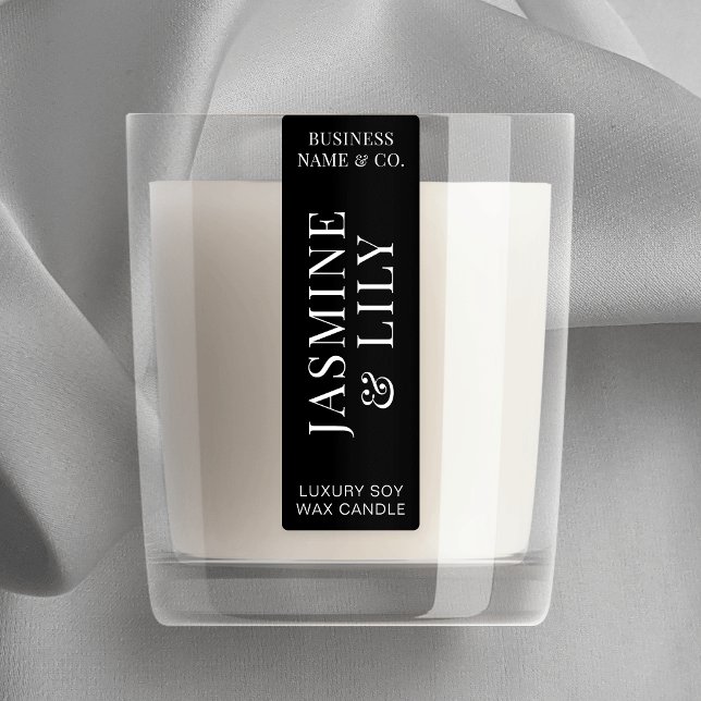 Minimalistisk etikett för svart ljus med tunt Burk (Black and white thin product jar labels )