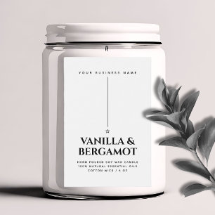 Minimalistisk etikett för vita ljus