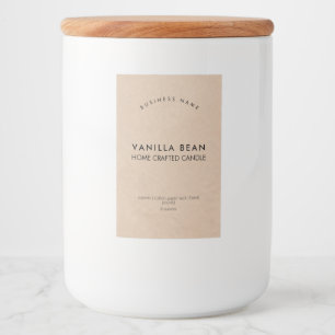 Minimalistisk etikett på Rustic Kraft Candle