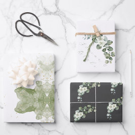 Minimalistisk Eucalyptus Bröllop White Grått Grönt