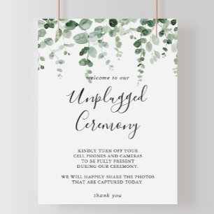 Minimalistisk Eucalyptus-Ceremonisk signatur utan Poster