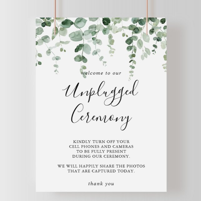 Minimalistisk Eucalyptus-Ceremonisk signatur utan  Poster (Skapare uppladdad)