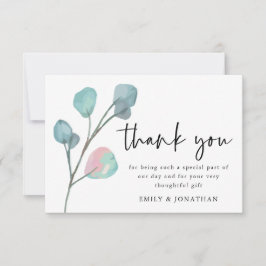 Minimalistisk Eucalyptus-skript Photo Tack Kort