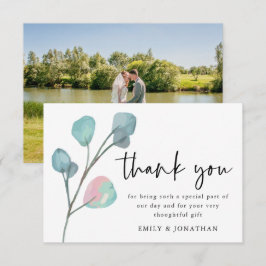 Minimalistisk Eucalyptus-skript Photo Tack Kort