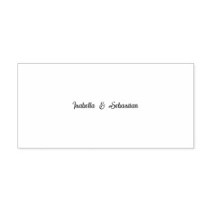 Minimalistisk Eukalyptus Bröllops Initial Gummistä Självfärgande Stämpel