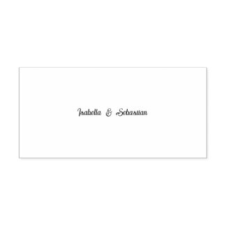 Minimalistisk Eukalyptus Bröllops Initial Gummistä Självfärgande Stämpel