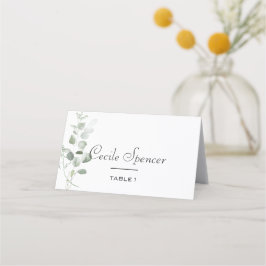 Minimalistisk eukalyptus Foliage Formal Bröllop Placeringskort