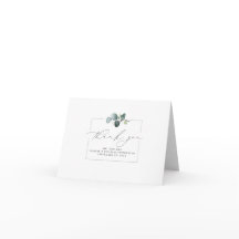 Minimalistisk Eukalyptus Grönska Elegant Tack
