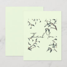 Minimalistisk Eukalyptus Tacksamhetskort |