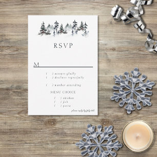 Minimalistisk Evergreen Mountain Grönt Slate Blue OSA Kort