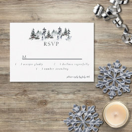 Minimalistisk Evergreen Mountain Grönt Slate Blue OSA Kort
