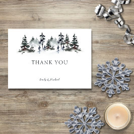 Minimalistisk Evergreen Mountain Grönt Slate Blue Tack Kort