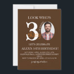 Minimalistisk evite Birthday 30th, Manar Digital 3 Inbjudningar<br><div class="desc">Minimalistisk evite Birthday 30th,  Manar Digital 30th Inbjudan med Photo,  evite Birthday for Man,  Black Guld,  Electronic,  Editable</div>