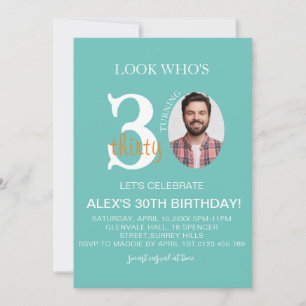 Minimalistisk evite Birthday 30th, Manar Digital 3 Inbjudningar