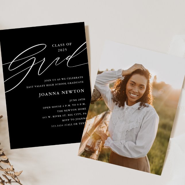 Minimalistisk examensfestinbjudan inbjudningar (Skapare uppladdad)