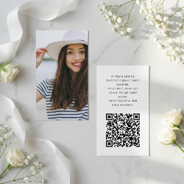 Minimalistisk examensfond QR-bifogad kort