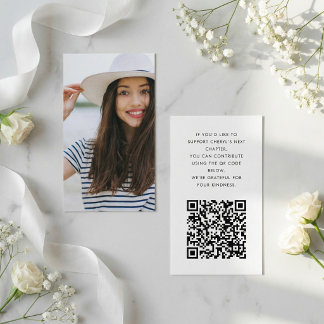 Minimalistisk examensfond QR-bifogad kort