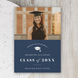 Minimalistisk examensfoto meddelande