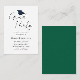 Minimalistisk examenshatt-typografi inbjudan