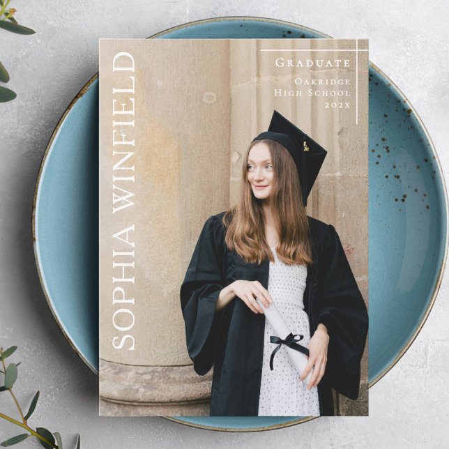 Minimalistisk examensklass 2026 annonskort julkort (Skapare uppladdad)