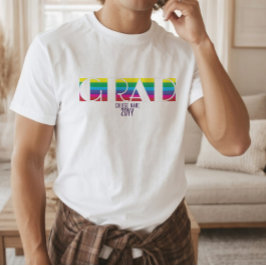 Minimalistisk examensrandmönster t shirt