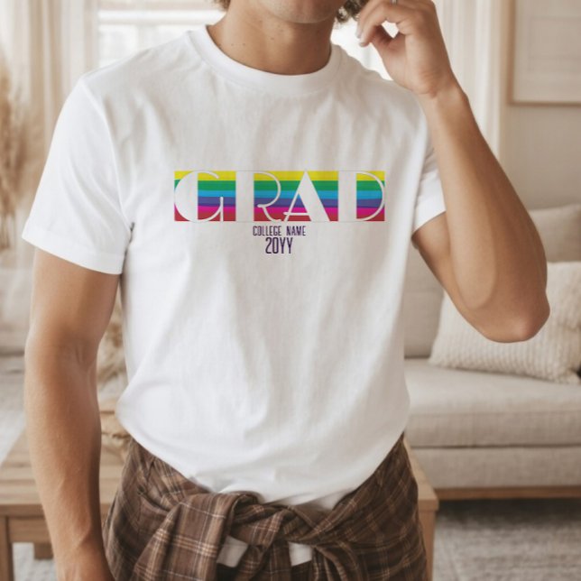 Minimalistisk examensrandmönster t shirt (Skapare uppladdad)