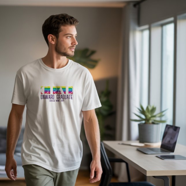 Minimalistisk examensrandmönster t shirt (Skapare uppladdad)