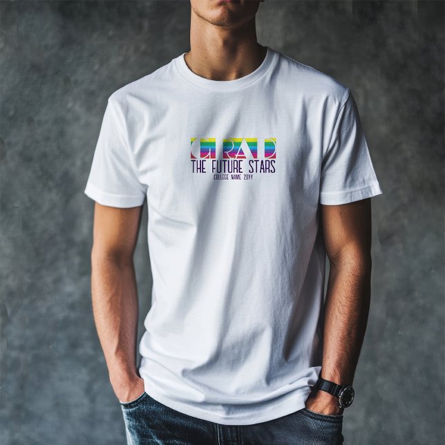 Minimalistisk examensrandmönster t shirt (Skapare uppladdad)