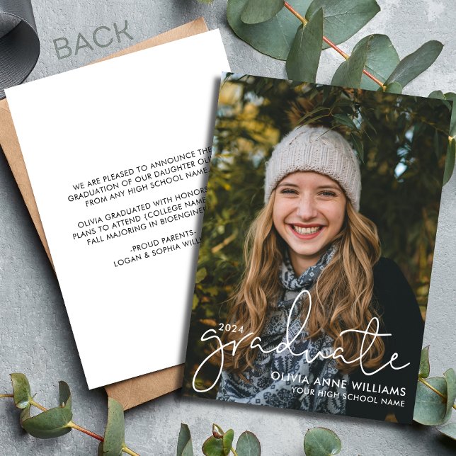 Minimalistisk examensskript för gymnasieskola meddelande (Skapare uppladdad)