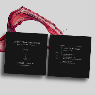 Minimalistisk expert från Sommelier Vin Fyrkantigt Visitkort