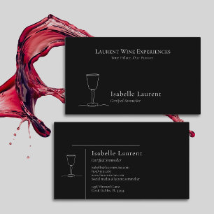 Minimalistisk expert från Sommelier Vin Visitkort