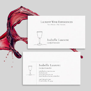 Minimalistisk expert från Sommelier Vin Visitkort