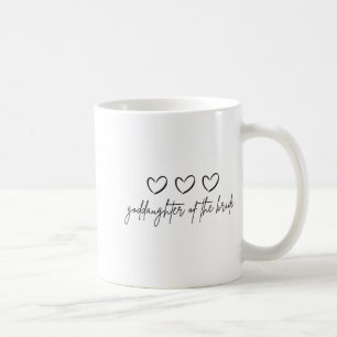 Minimalistisk fadder för bruden matchande bröllop kaffemugg