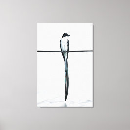 Minimalistisk Fågel på Tråd Fotografi Canvastryck