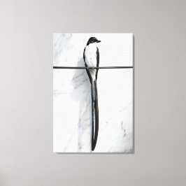Minimalistisk Fågel på Tråd Fotografi Canvastryck